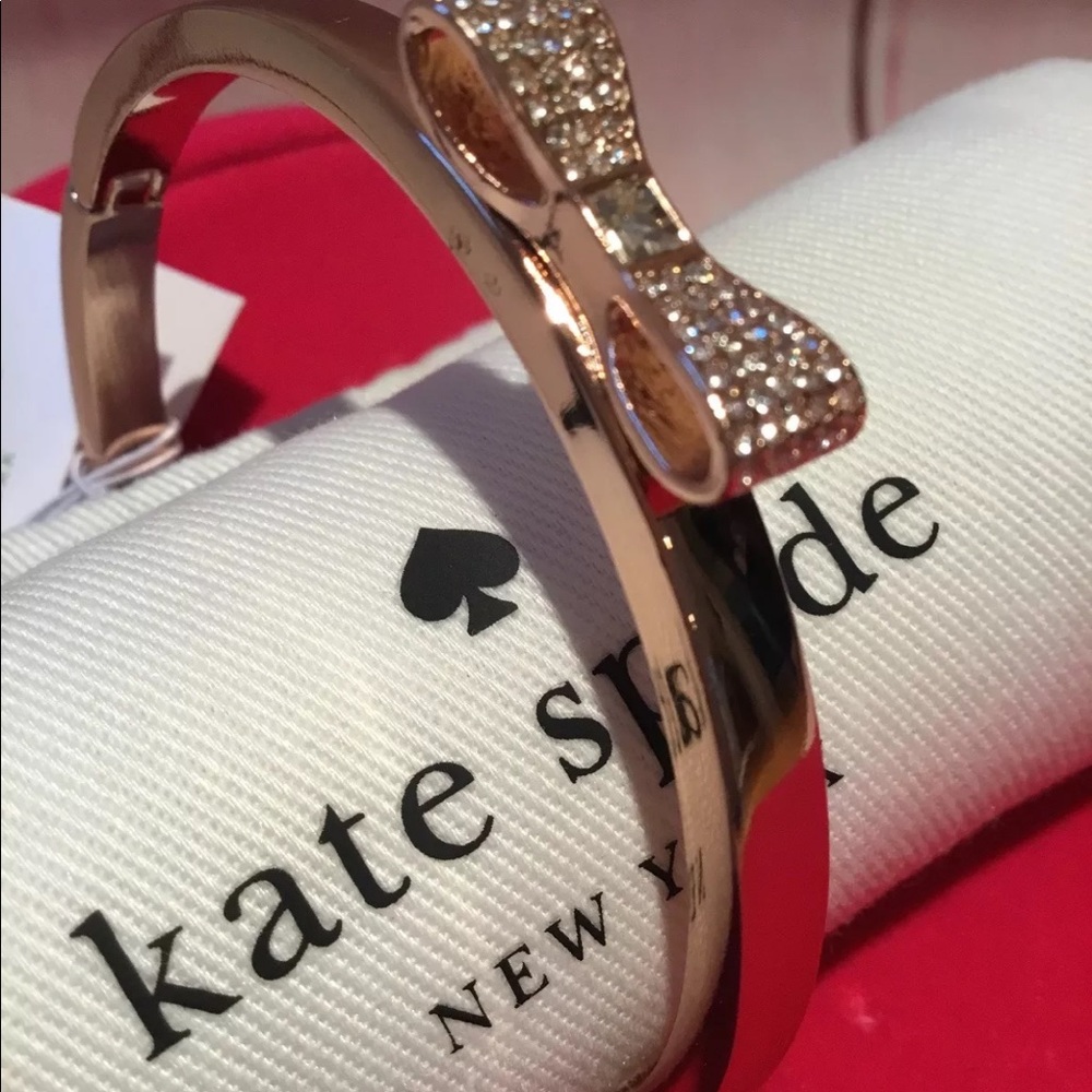 NWT Kate Spade rose gold bangle bow bracelet - Picture 6 of 6